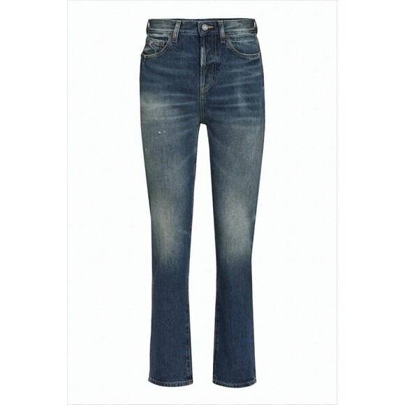 SAINT LAURENT Denim - SAINT LAURENT Slightly Faded Blue Denim Pants with Five-Pocket Design